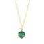 Unique 18ct Gold Plated Malachite Hexagon Pendant