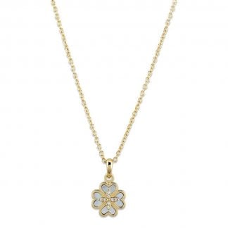 Unique 18ct Yellow Gold Plated Clover Pendant