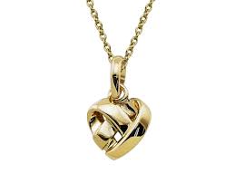 Unique & Co Gold Plated Knotted Heart Pendant