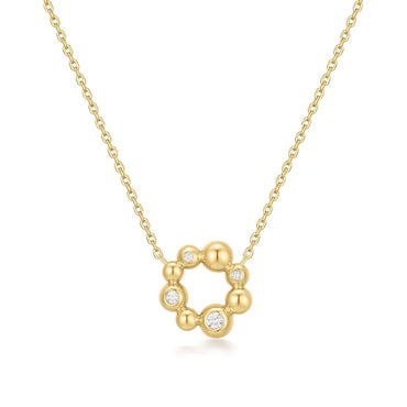 Ania Haie Gold Asymmetric Beaded Circle Necklet