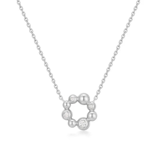 Ania Haie Asymmetric Beaded Circle Necklace