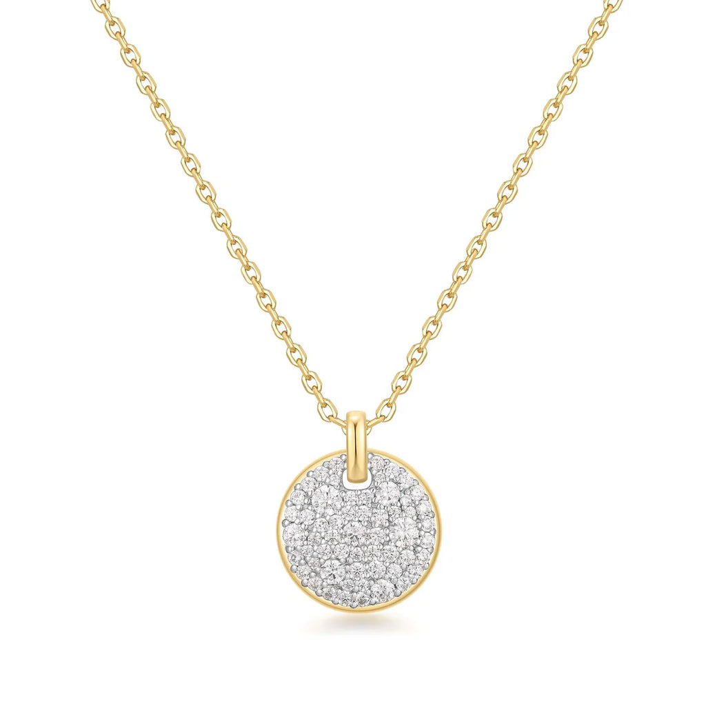 Ania Haie Two-Tone Large Pavé Disc Pendant