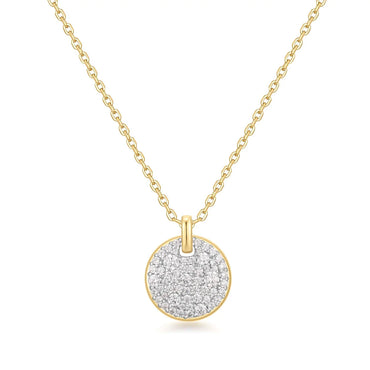 Ania Haie Two-Tone Large Pavé Disc Pendant