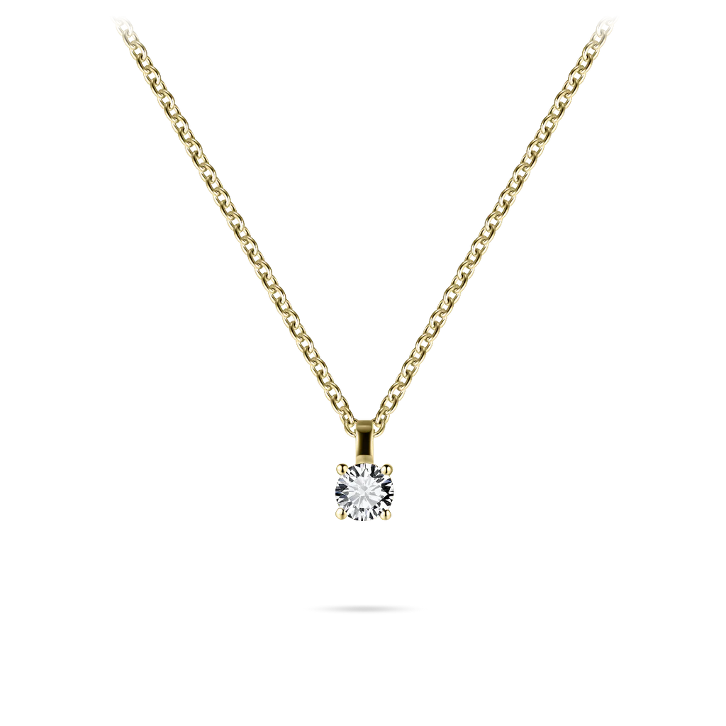 Gisser Gold Plated Brilliant Round Pendant
