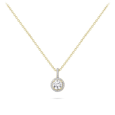 Gisser Round CZ Halo Pendant