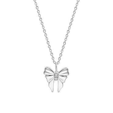 Laura Ashley Silver Bow Necklace