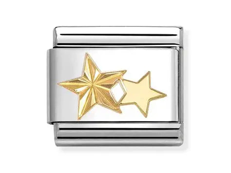 Nomination Gold Etched Stars Composable Link