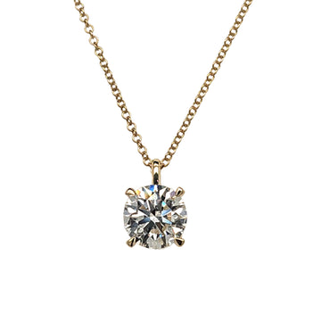 Laboratory Grown 9ct Yellow Gold Diamond Pendant
