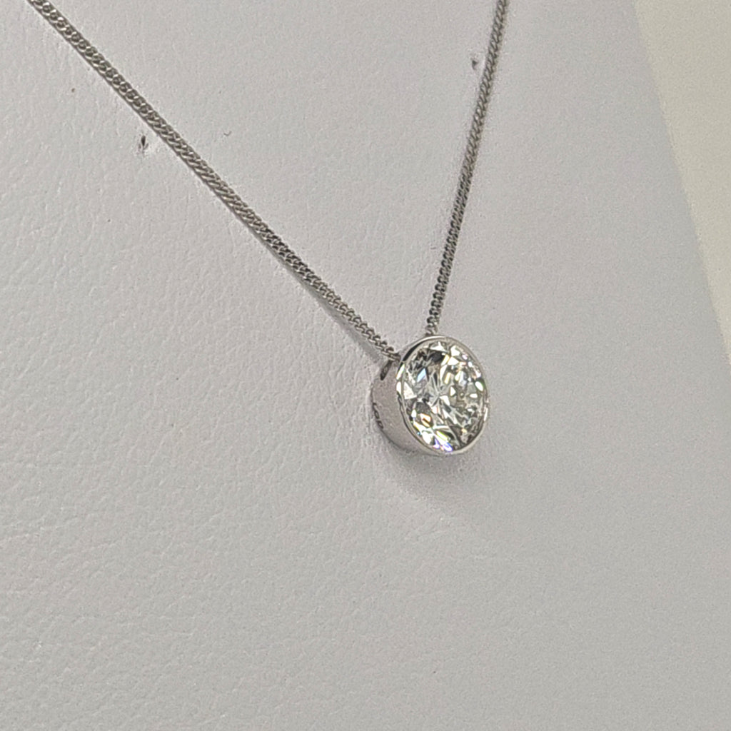 Laboratory Grown 9ct White Gold .70ct Diamond Pendant