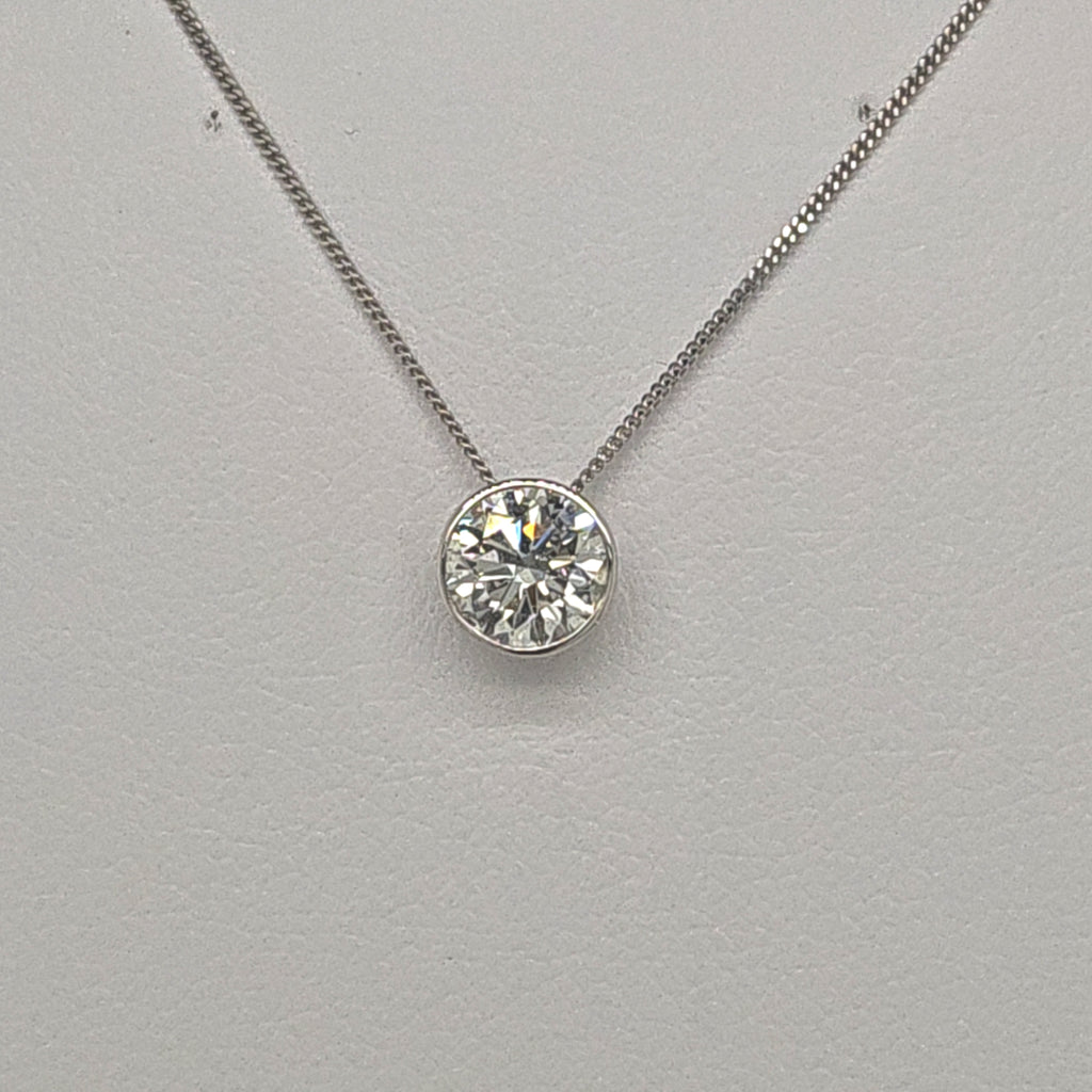 Laboratory Grown 9ct White Gold .70ct Diamond Pendant