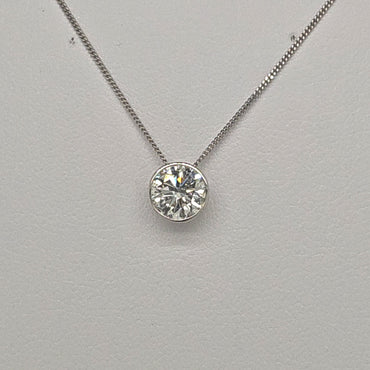 Laboratory Grown 9ct White Gold .70ct Diamond Pendant