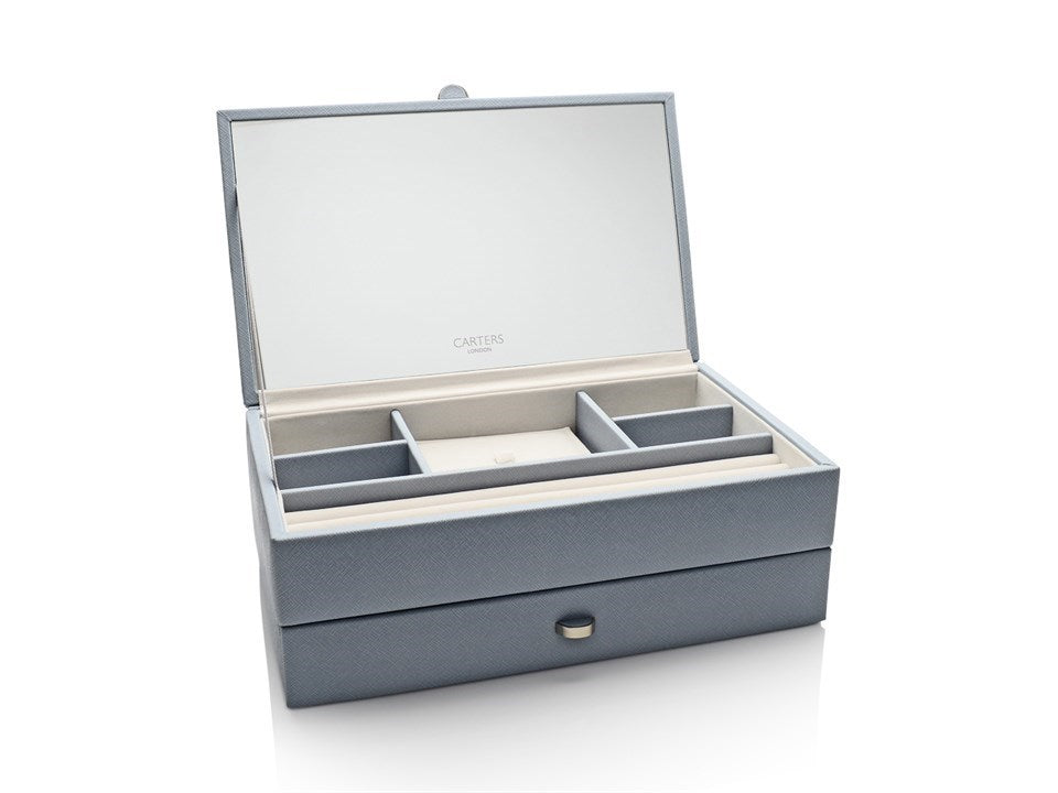 Carters Dusky Blue Jewellery Box