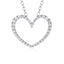 9ct White Gold Diamond Heart Pendant