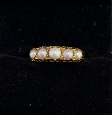 Vintage 15ct Gold Pearl Ring