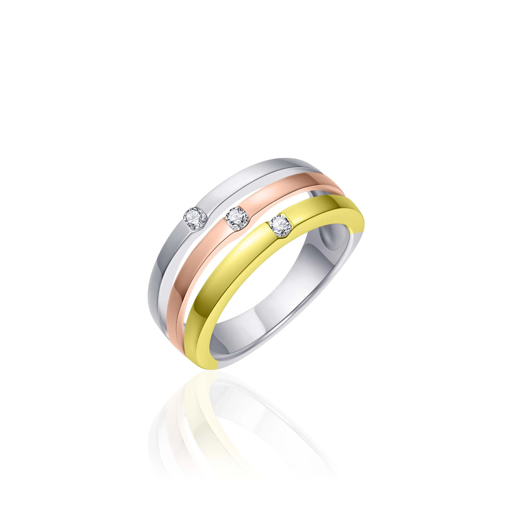 Gisser Tri Statement Ring