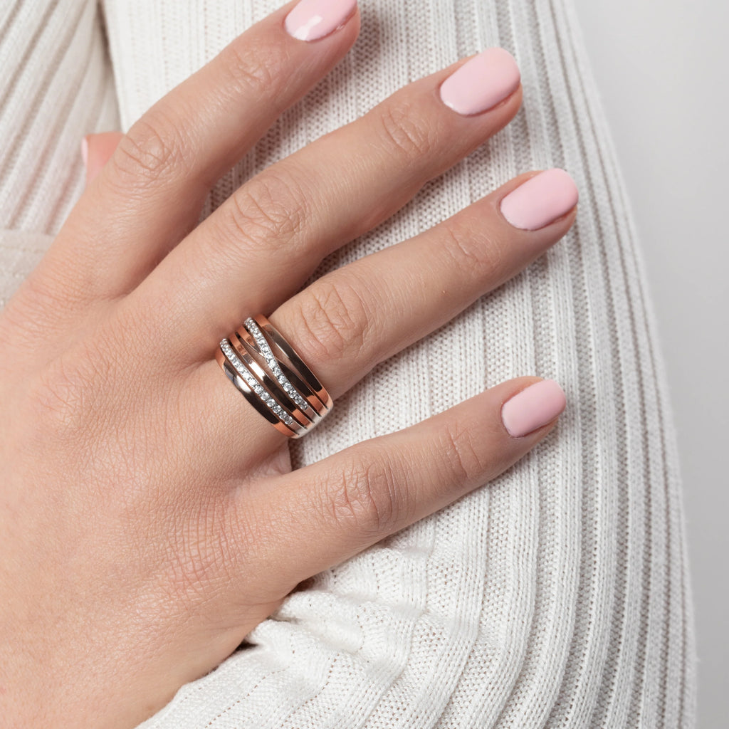 Gisser Rose Cocktail Statement Ring