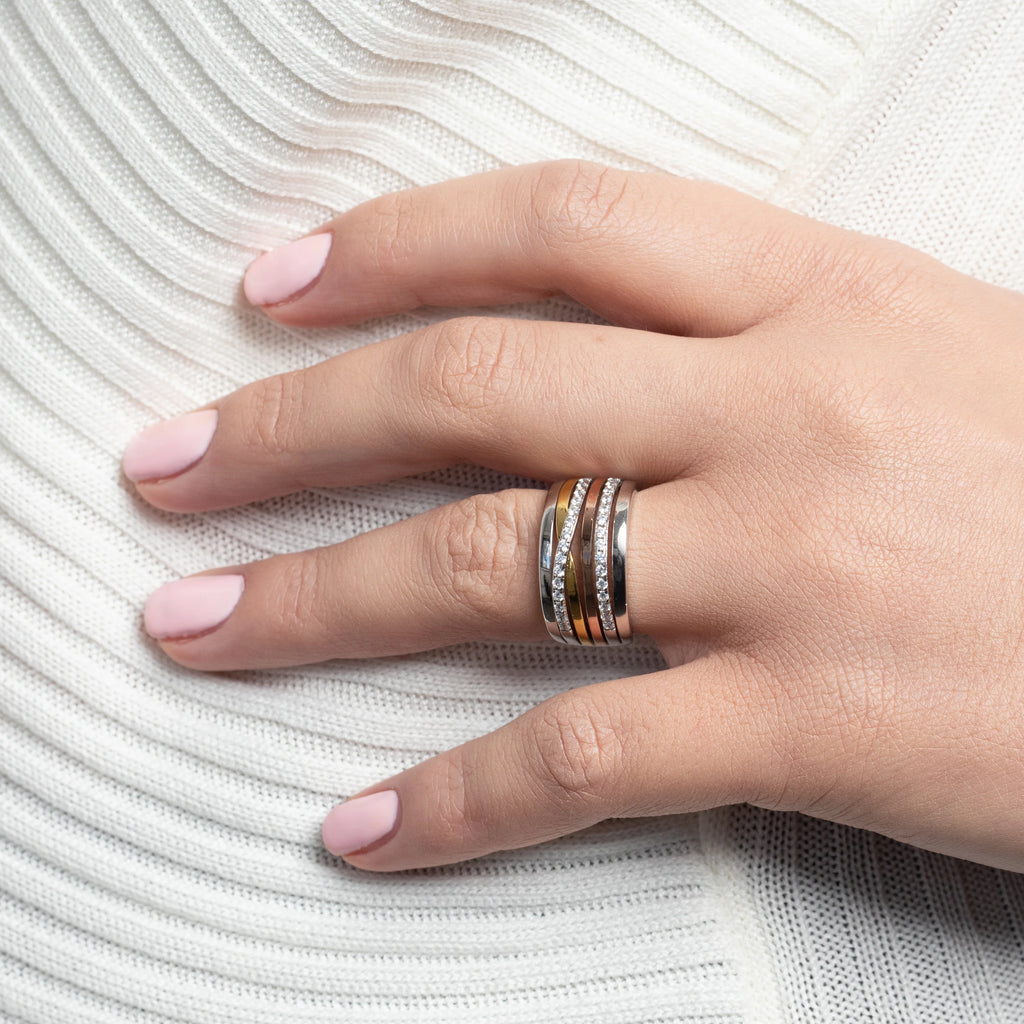 Gisser Tri Cocktail Statement Ring