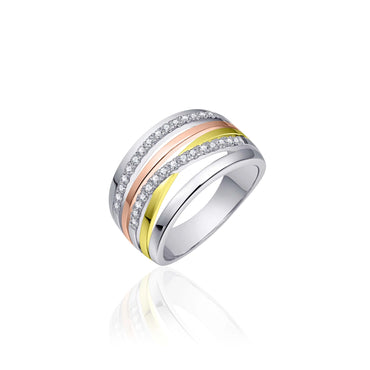 Gisser Tri Cocktail Statement Ring