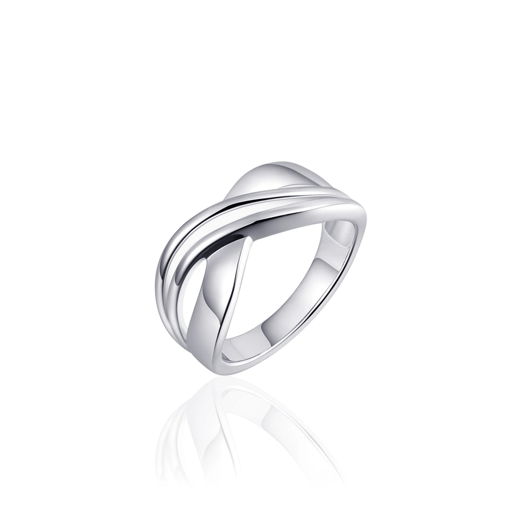Gisser Silver Crossover Ring