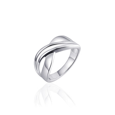 Gisser Silver Crossover Ring