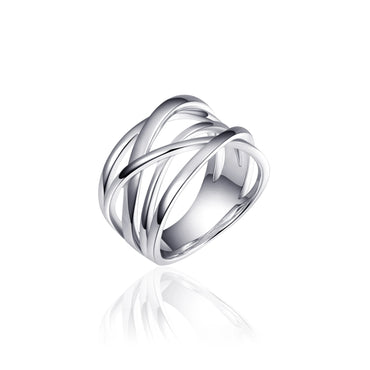 Gisser Triple Crossover Silver Ring