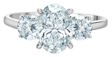 Laboratory Grown 3 Stone Diamond Ring