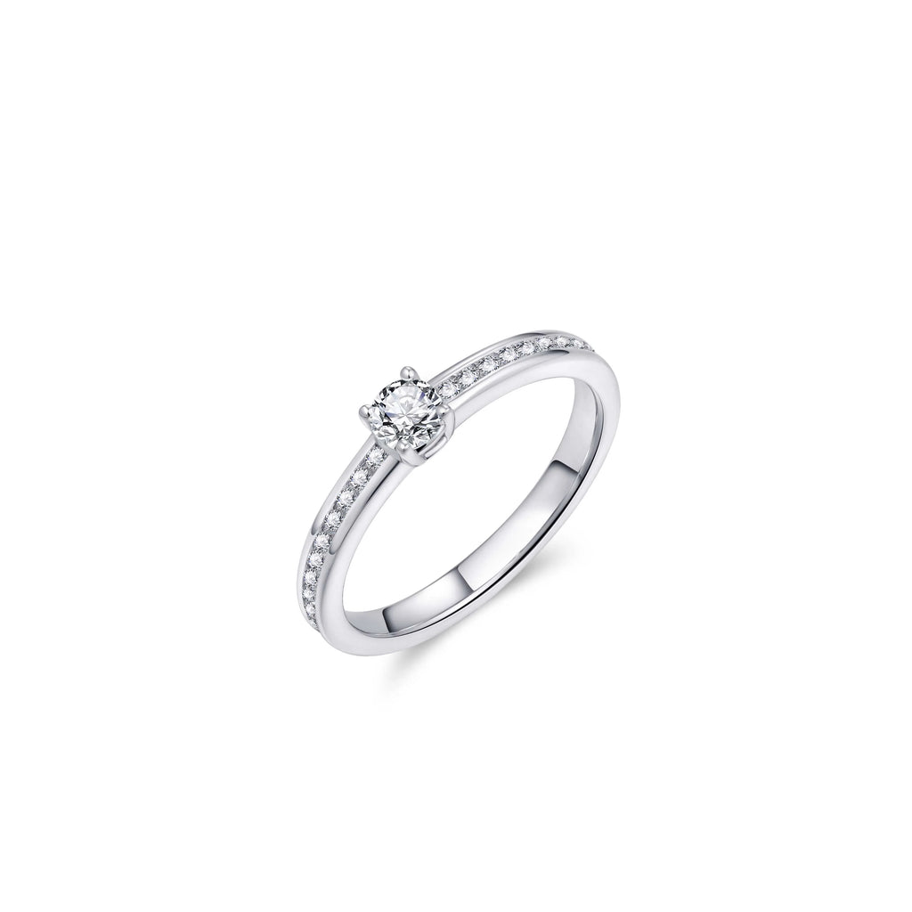 Gisser Half Set Solitaire Ring
