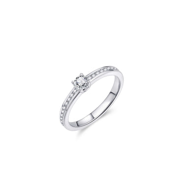 Gisser Half Set Solitaire Ring