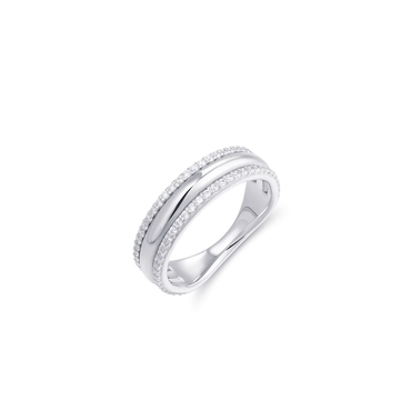 Gisser Shimmering Silver Bold Band