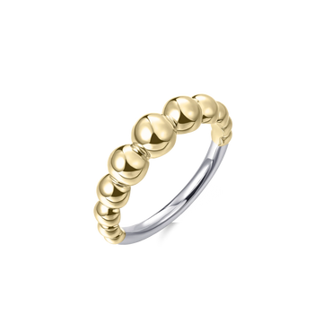 Gisser Gold Plated Beaded Ring