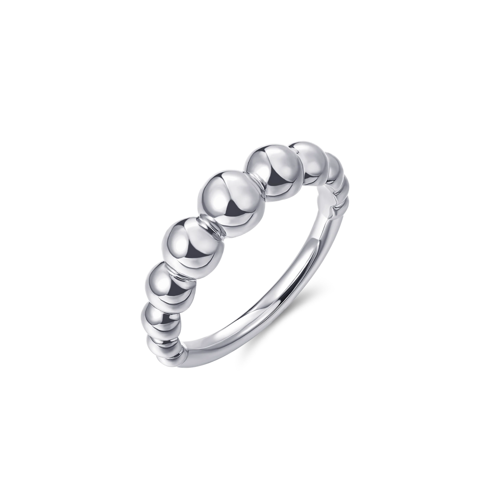 Gisser Silver Beaded Ring