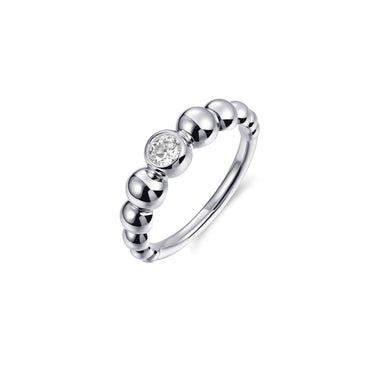 Gisser Zirconia Beaded Ring