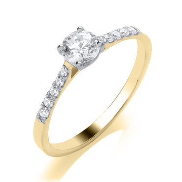 9ct Yellow Gold Diamond Solitaire Ring