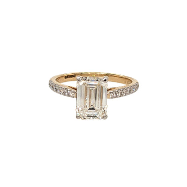 Laboratory Grown Emeral Cut Diamond Ring