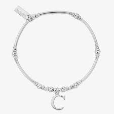 Chlobo Silver C Initial Bracelet