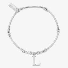Chlobo Silver L Initial Bracelet