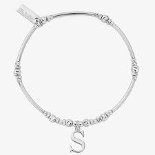 Chlobo Silver S Initial Bracelet