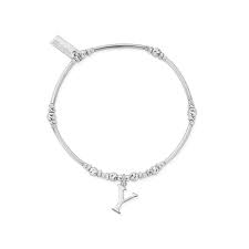 Chlobo Silver Initial Bracelets