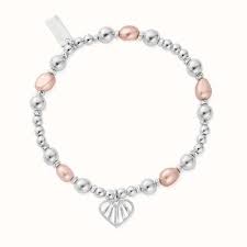 Chlobo Loving Heart Pink Pearl Bracelet