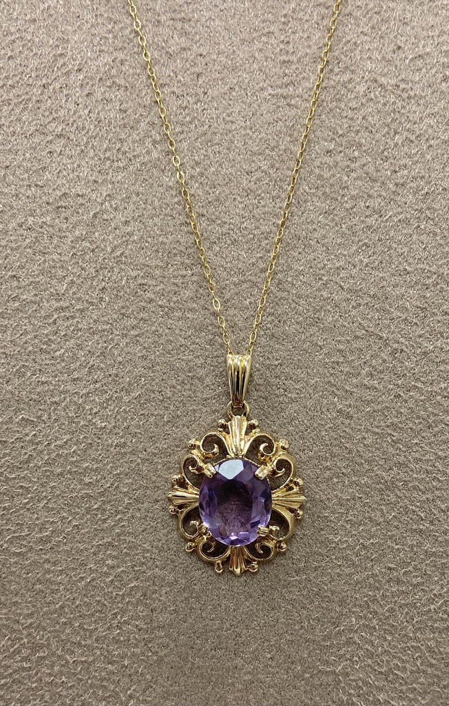Vintage 9ct Amethyst Pendant