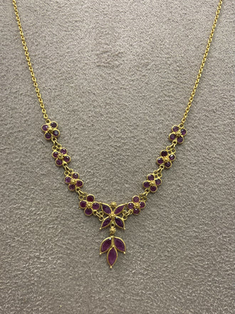 Pre-Loved 18ct Ruby Necklet and Bracelet Set