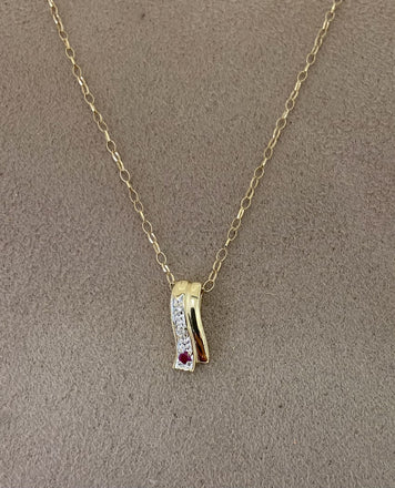 Pre-Loved 9ct Ruby and Diamond Pendant