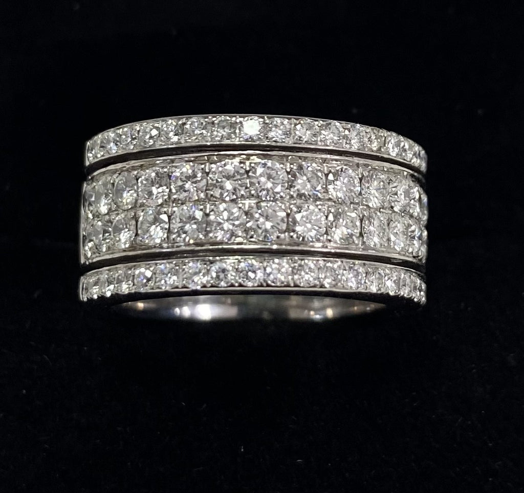 Pre-loved 18ct Diamond 4 Row Dress Ring