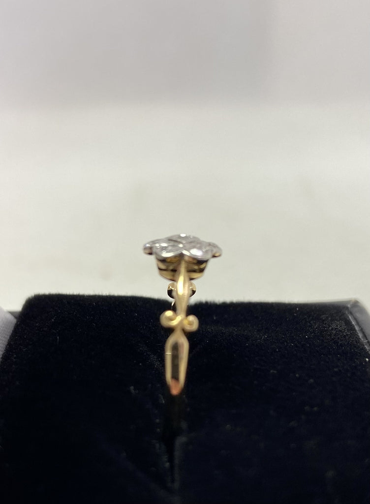 Edwardian 18ct Diamond Floral Cluster Ring