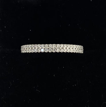 Pre-Loved Platinum Diamond Double Row Ring