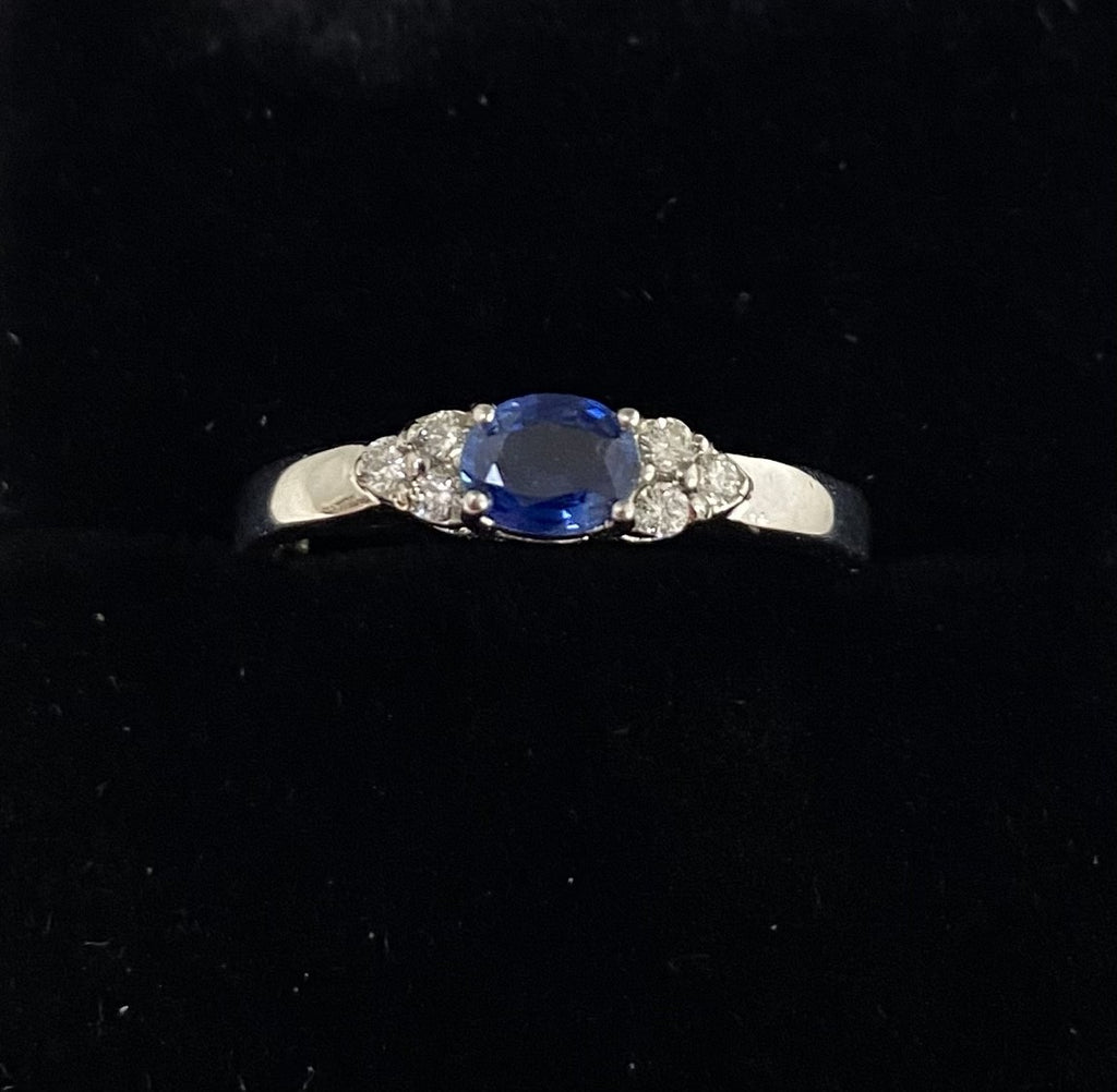Pre-Loved 9ct Sapphire & Diamond Ring