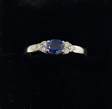 Pre-Loved 9ct Sapphire & Diamond Ring