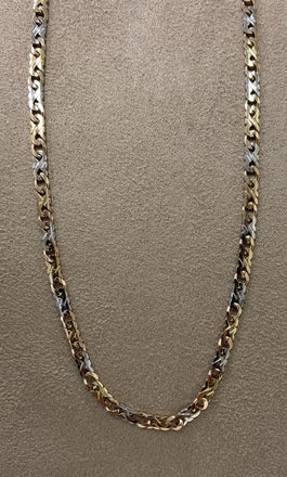 Vintage 9ct Tri-Colour Chain