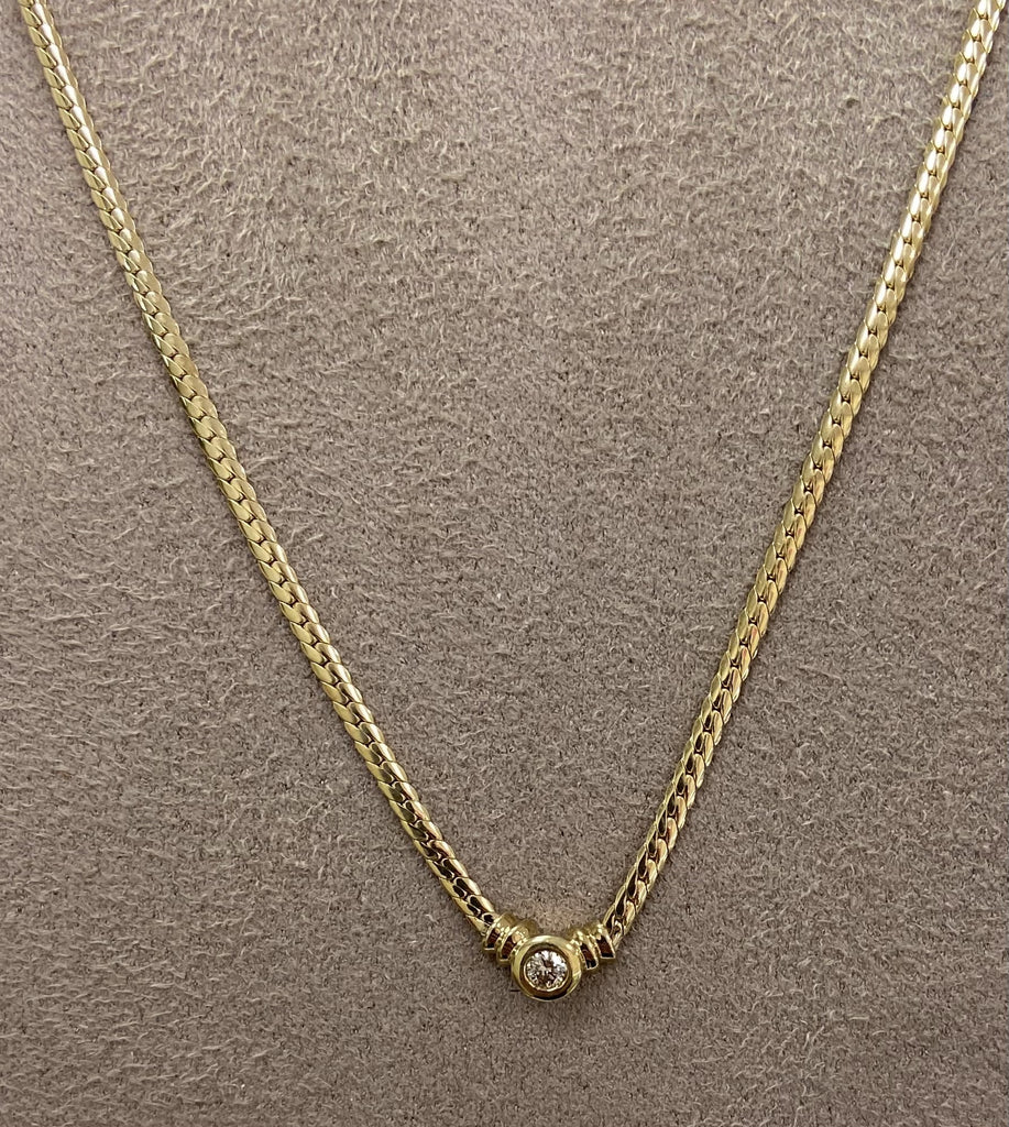 Pre-Loved 9ct Single Diamond Necklet