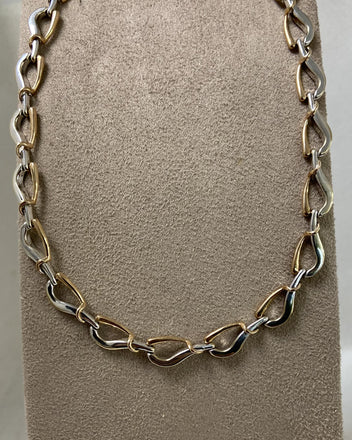 Pre-Loved 9ct Two Tone Fancy Link Necklet